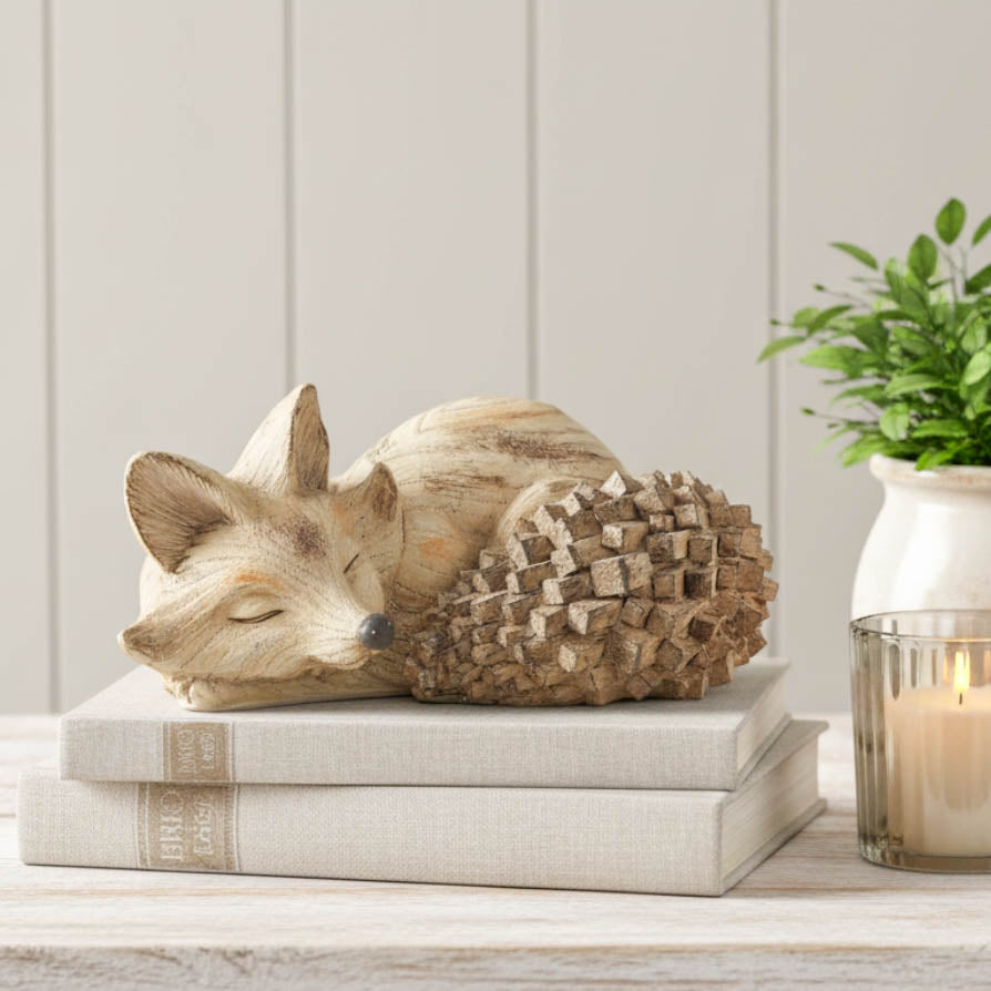 Woodgrain Pals Sleeping Fox Ornament
