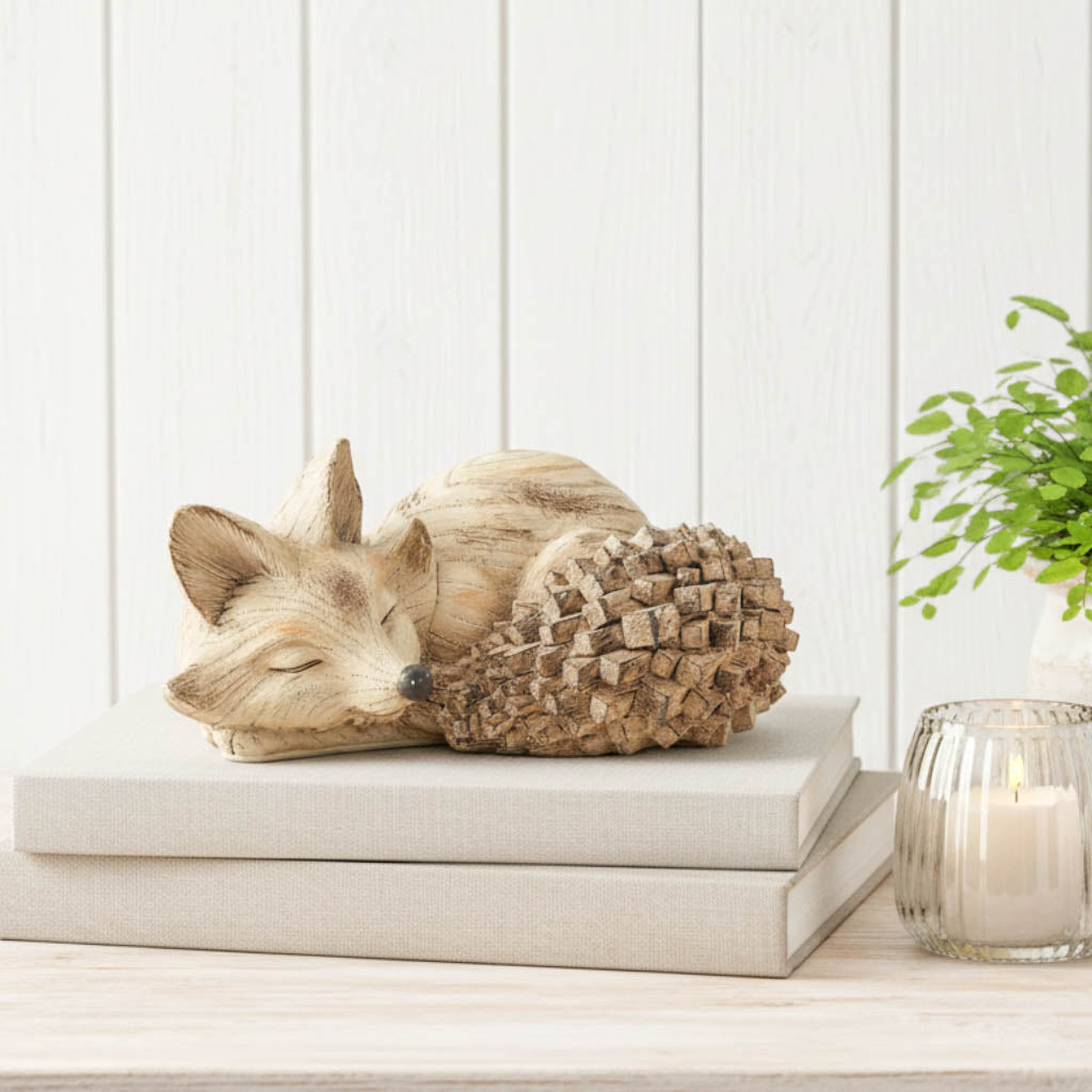 Woodgrain Pals Sleeping Fox Ornament