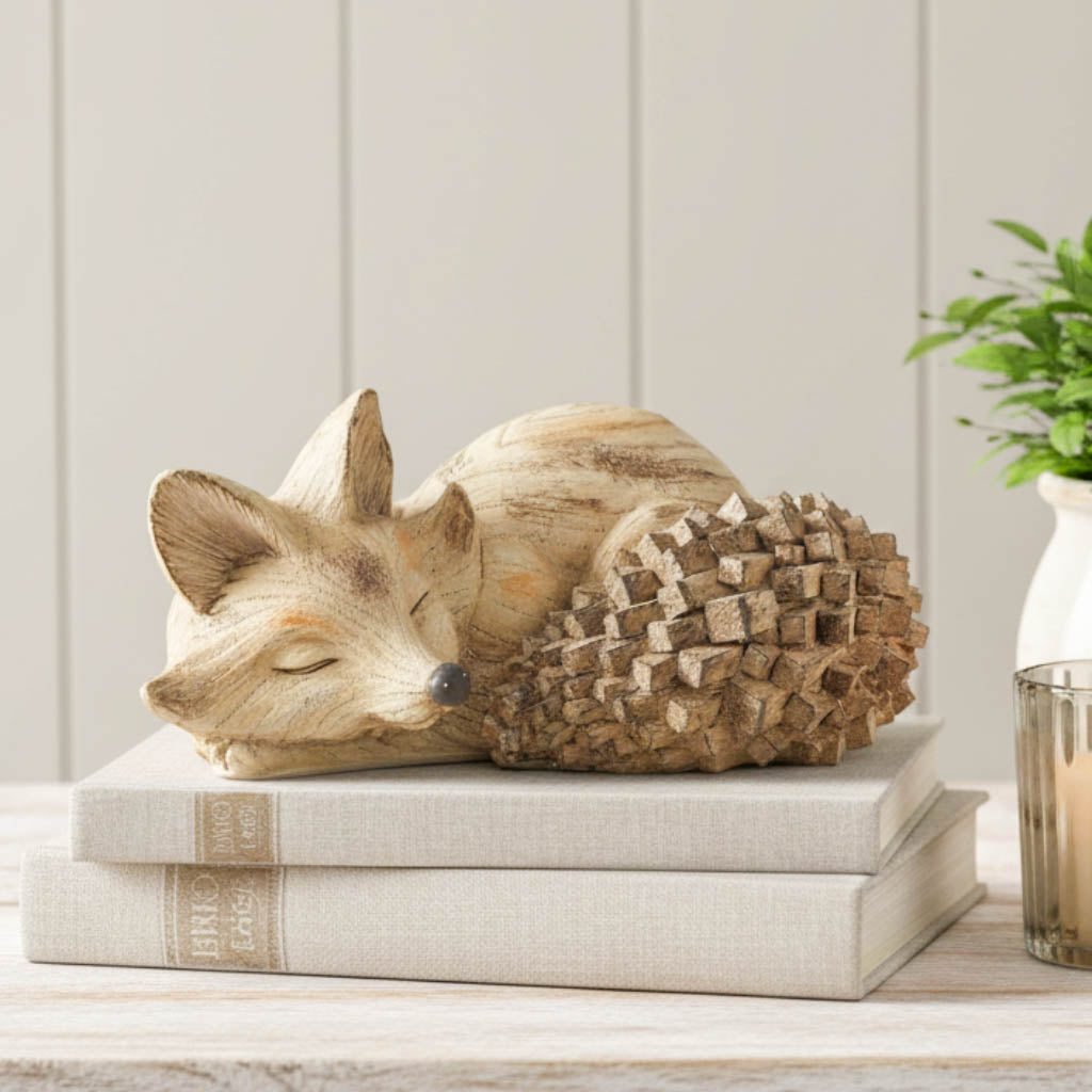 Woodgrain Pals Sleeping Fox Ornament