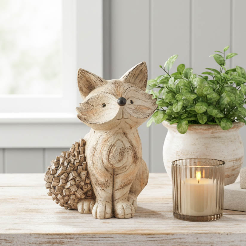 Woodgrain Pals Sitting Fox Ornament