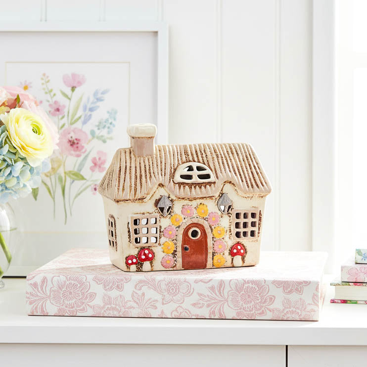 Village Pottery Cream Daisy Tealight Cottage