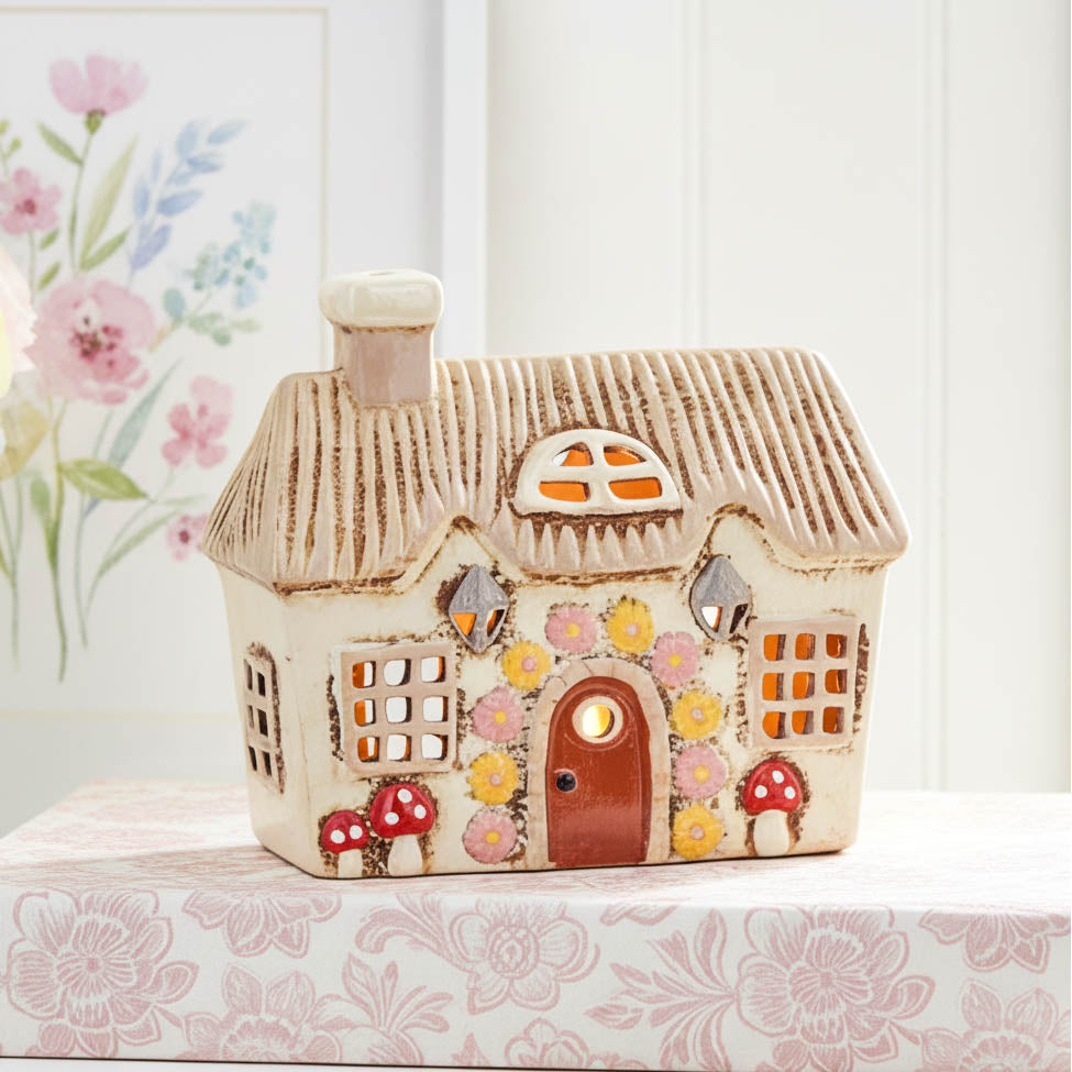 Village Pottery Cream Daisy Tealight Cottage