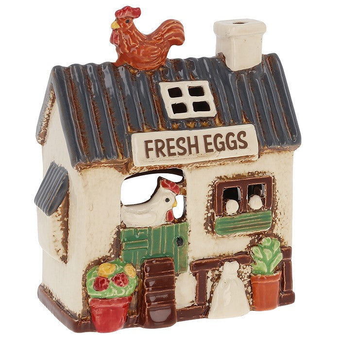 Village Pottery Chicken Coop Tealight Holder