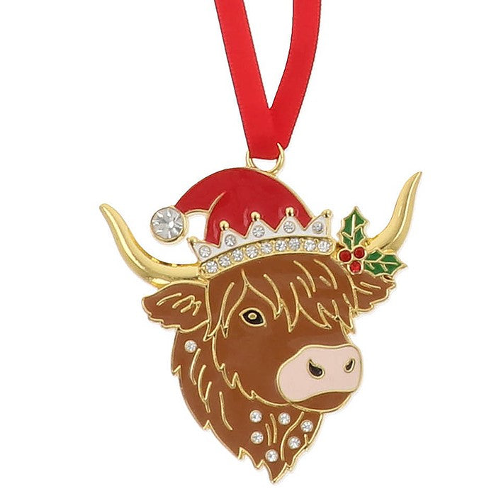 Christmas Treasures Highland Cow Tree Hanger