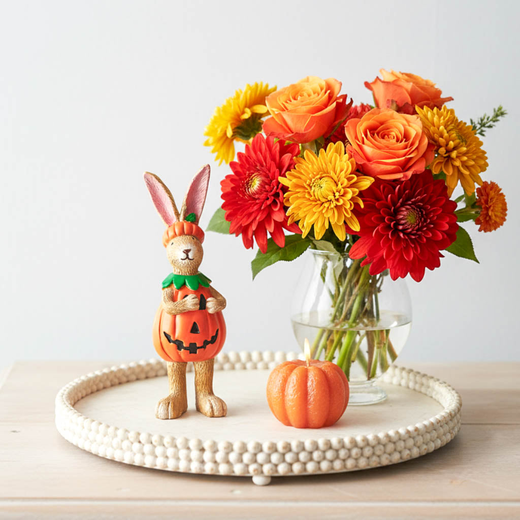 Pumpkin Jasper Rabbit Ornament