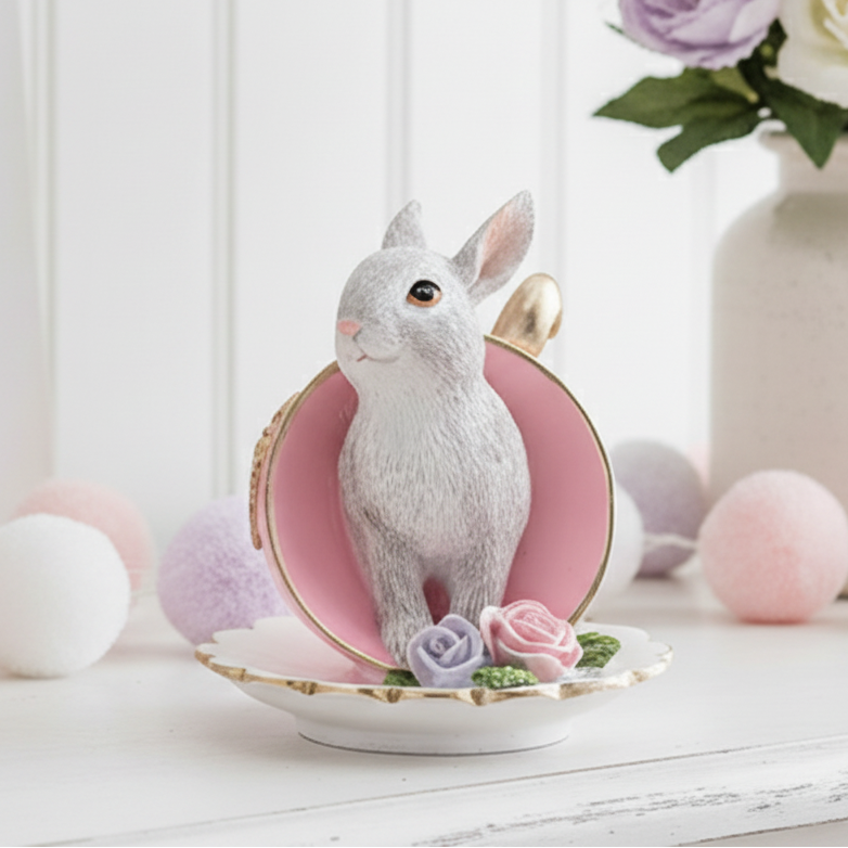 Teacup Rabbit Figurine
