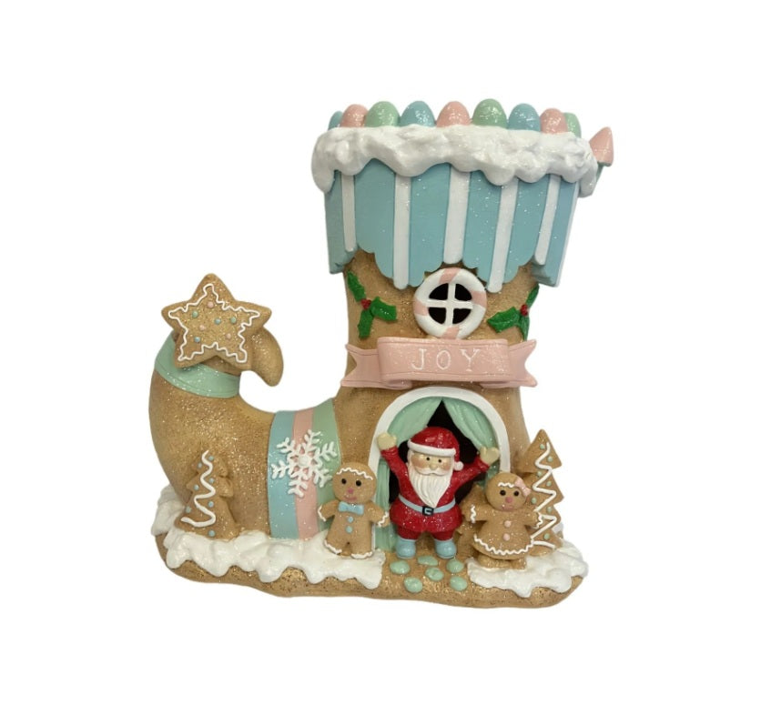 Gingerbread LED Boot House