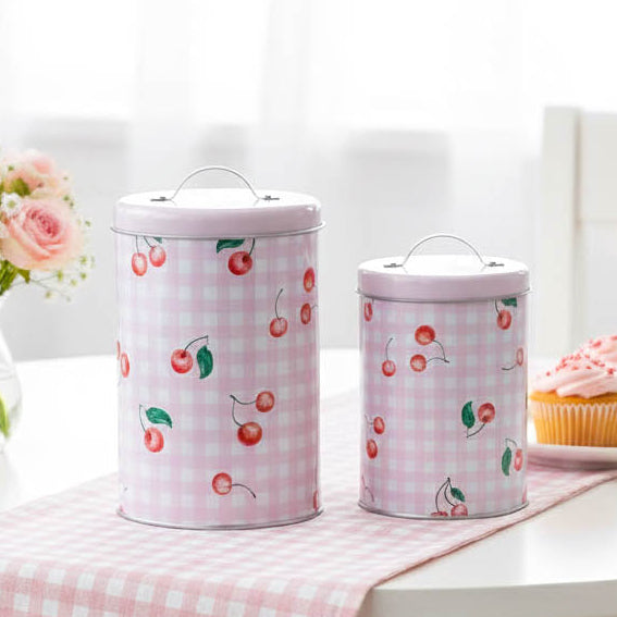 Cherry Storage Tin Set of 2