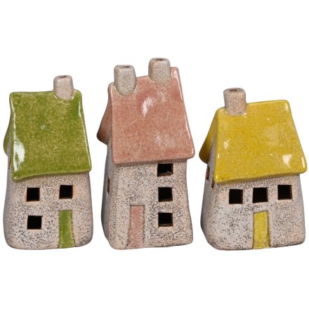Mini Rustic Stoneware House Set of 3