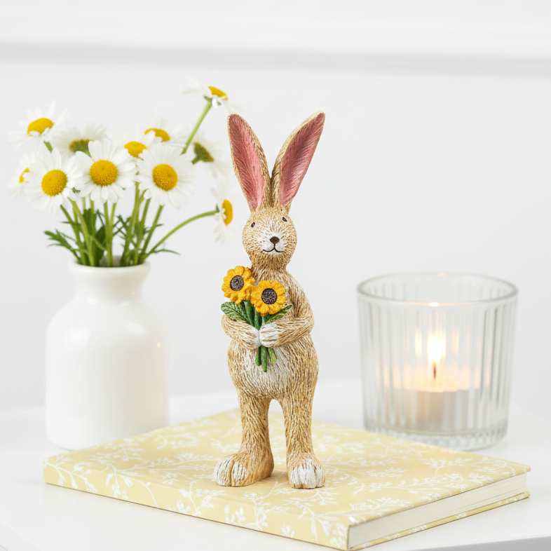 Jasper Rabbit with Sunflowers