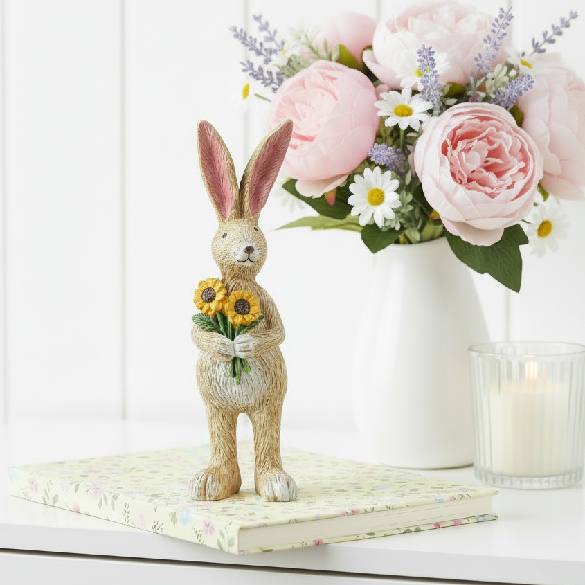 Jasper Rabbit with Sunflowers