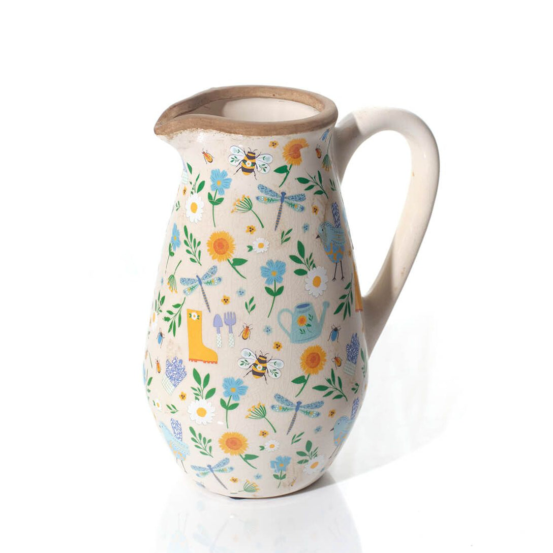 Garden Illustrations Stoneware Jug