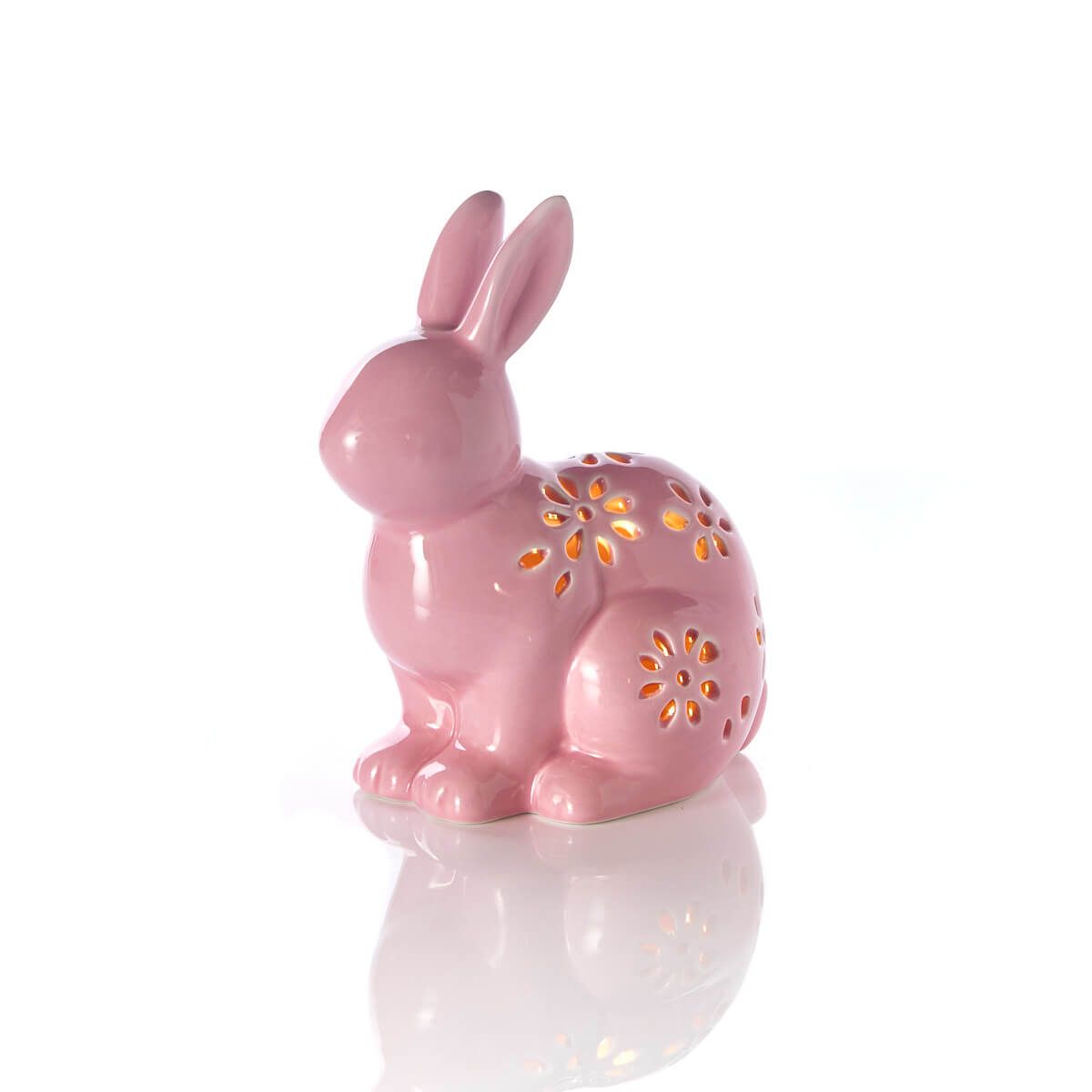 Pink Ceramic LED Rabbit
