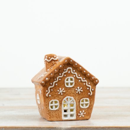 Small Gingerbread LED House