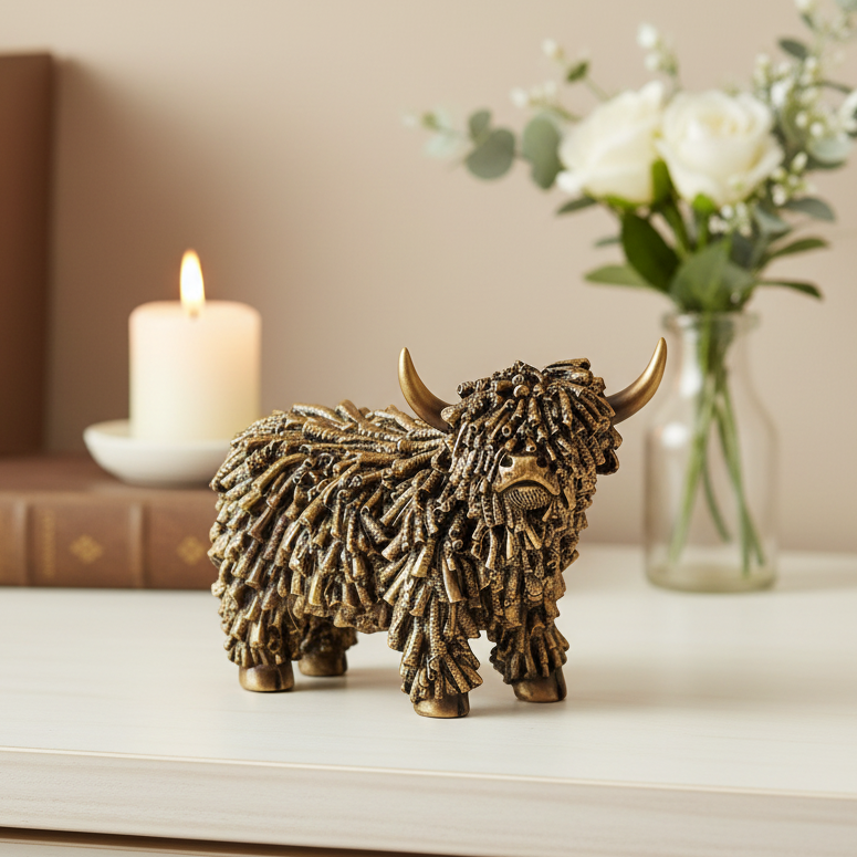 Rugged Gold Highland Cow