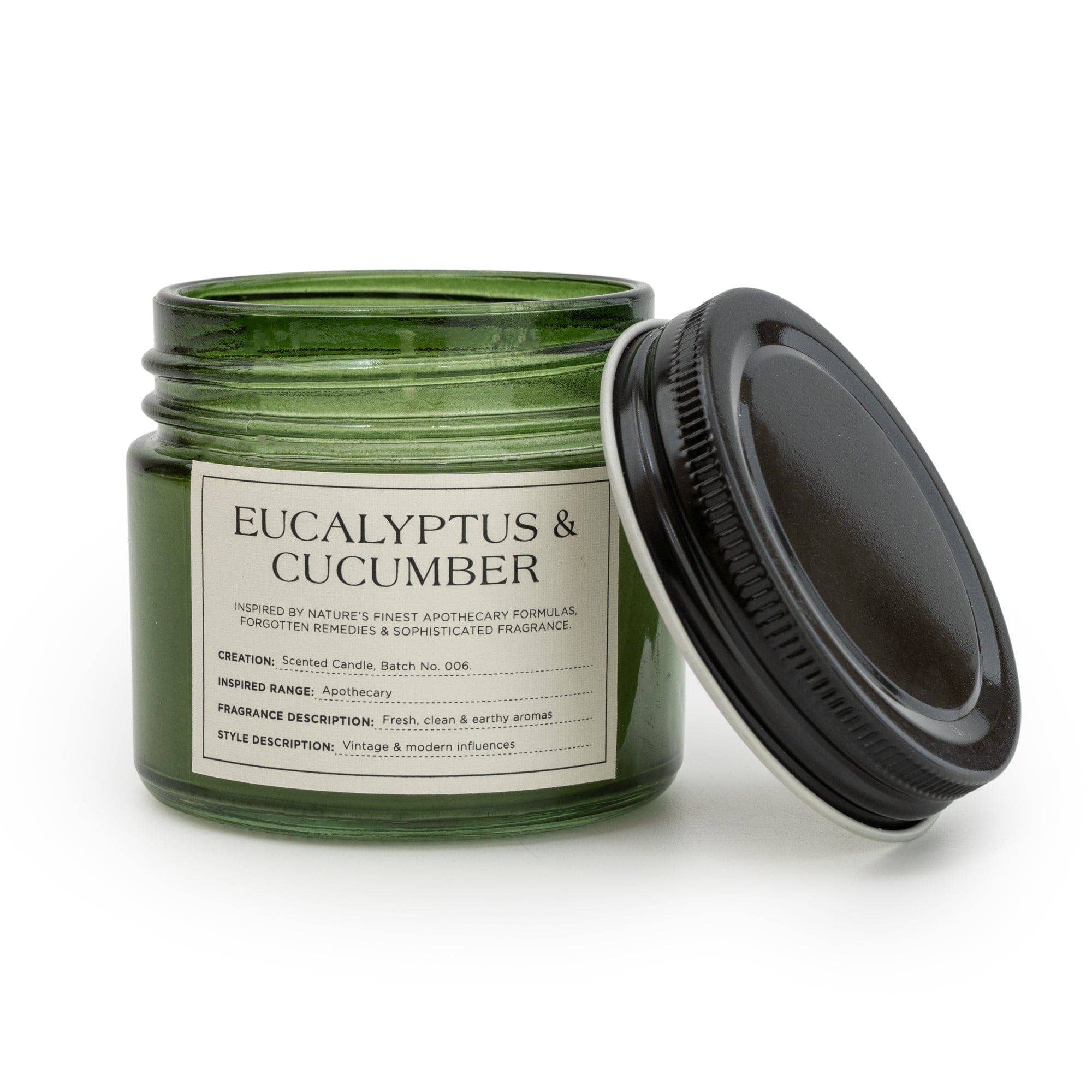 Eucalyptus & Cucumber Small Glass Jar Candle