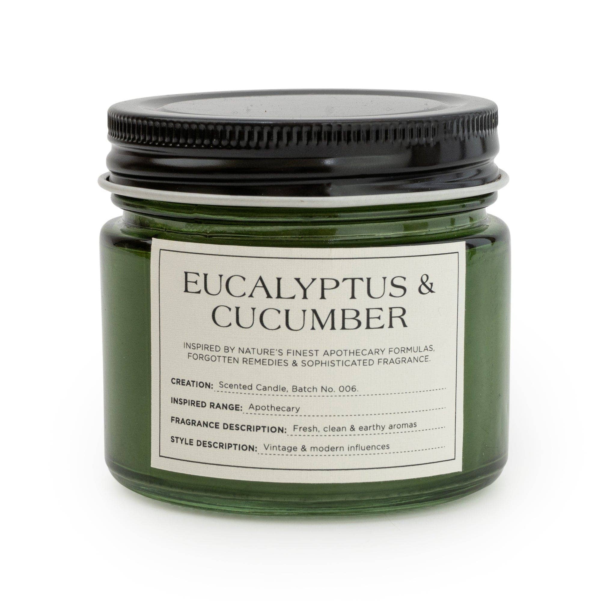Eucalyptus & Cucumber Small Glass Jar Candle