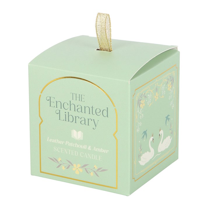 The Enchanted Library Leather Patchouli & Amber Scented Candle