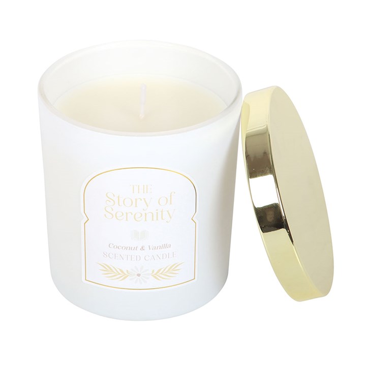 The Story Of Serenity Coconut & Vanilla Scented Candle