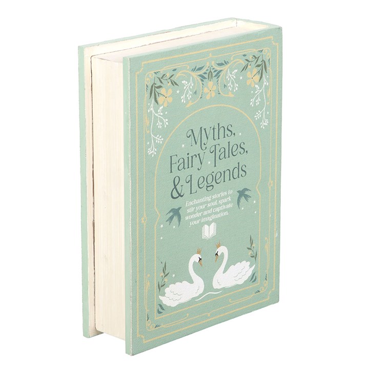 Myths Fairytales & Legends Green Book Shaped Storage Box