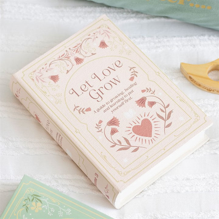 Let Love Grow Pink Book Shaped Storage Box