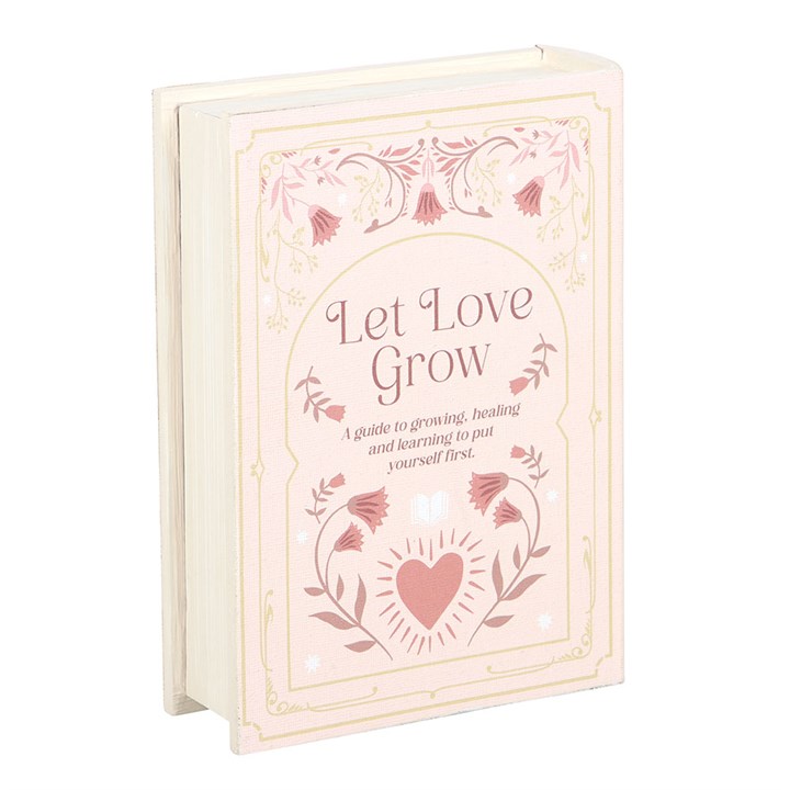Let Love Grow Pink Book Shaped Storage Box