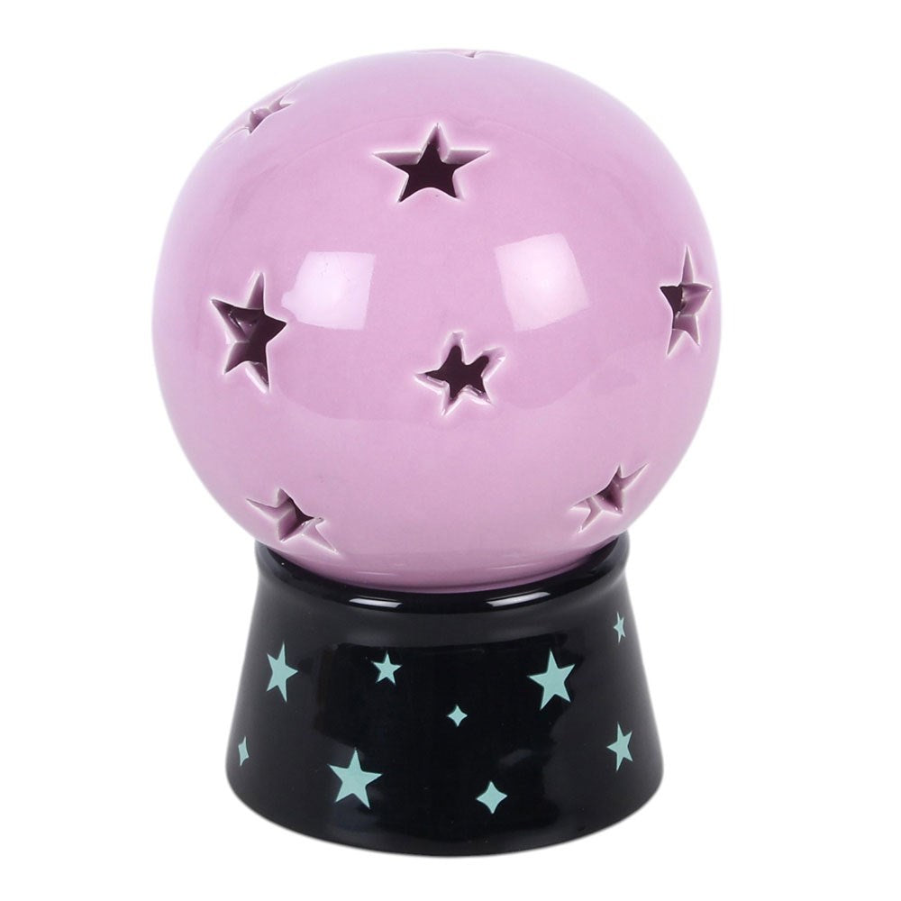 Crystal Ball Tealight Candle & Incense Cone Holder