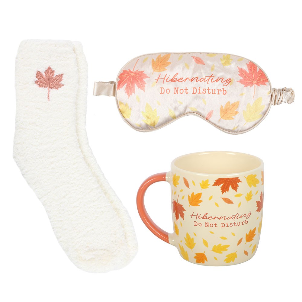 Autumn Hibernation Kit with Mug, Socks & Eye Mask