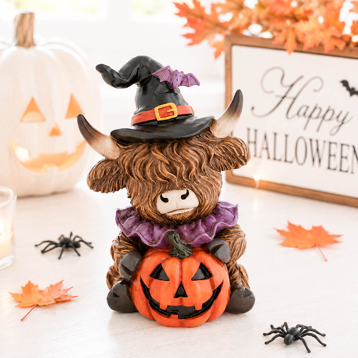 Halloween Witch Highland Cow