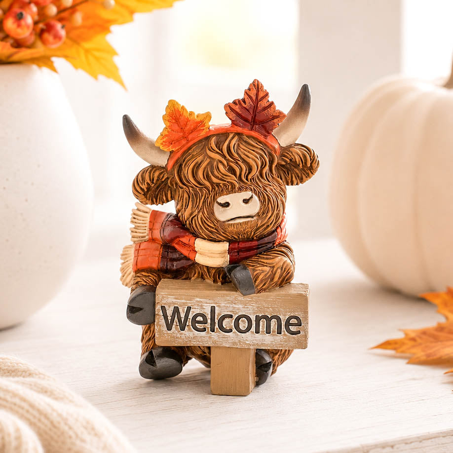 Small Autumn Highland Cow