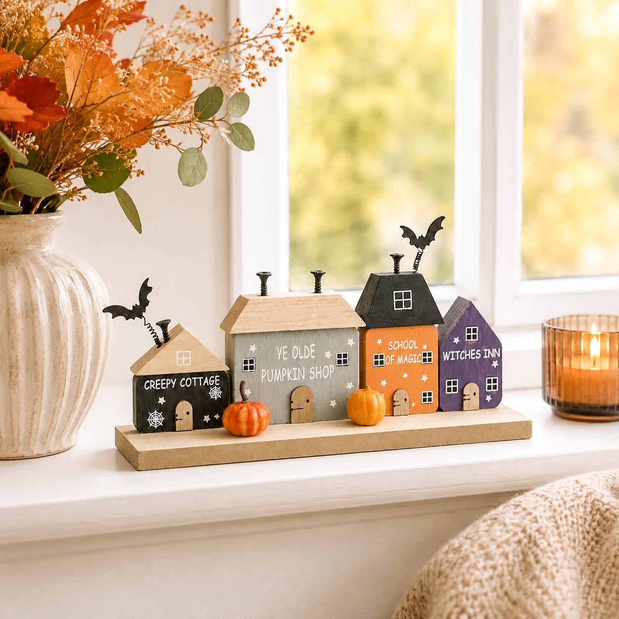 Halloween Street Houses Block