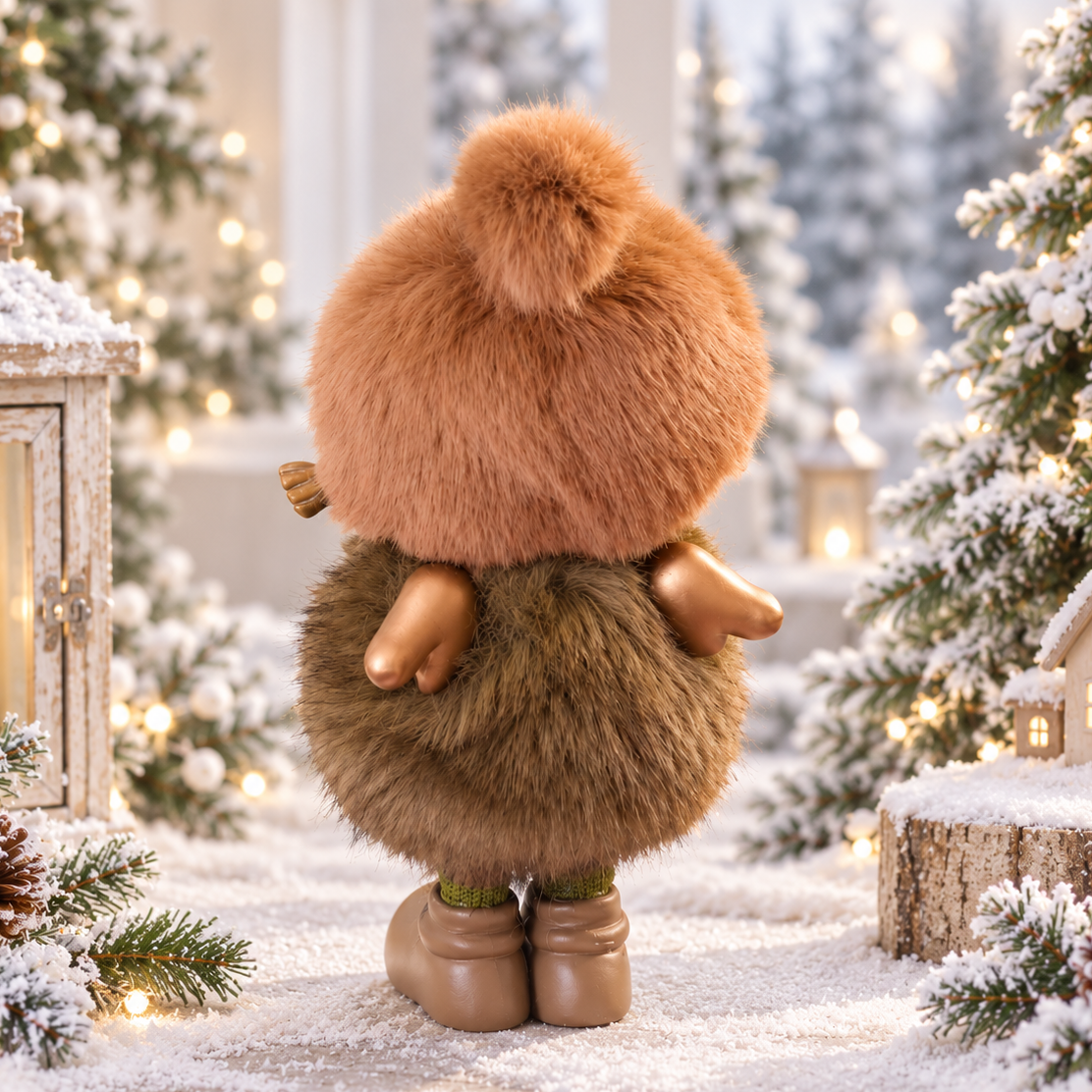 Winter Woodland Standing Girl with Heart