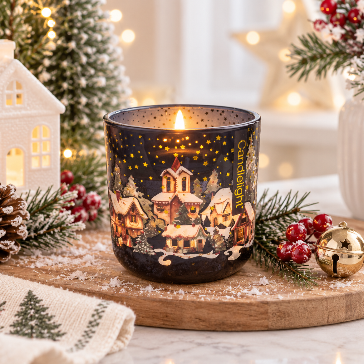Starlit Night Sweet Frankincense LED Christmas Candle