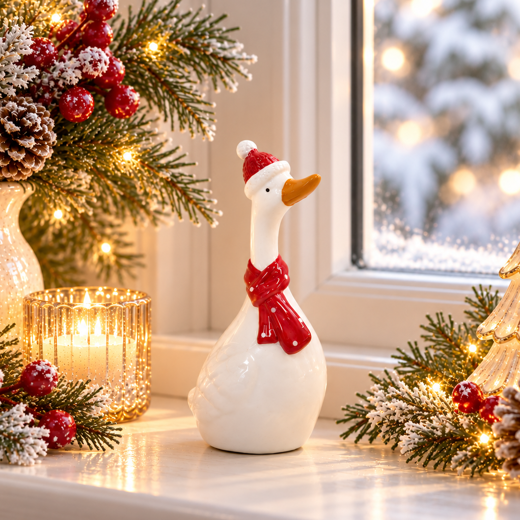 Christmas Goose with Scarf