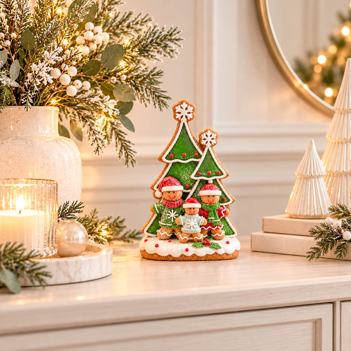 Gingerbread Family with Tree