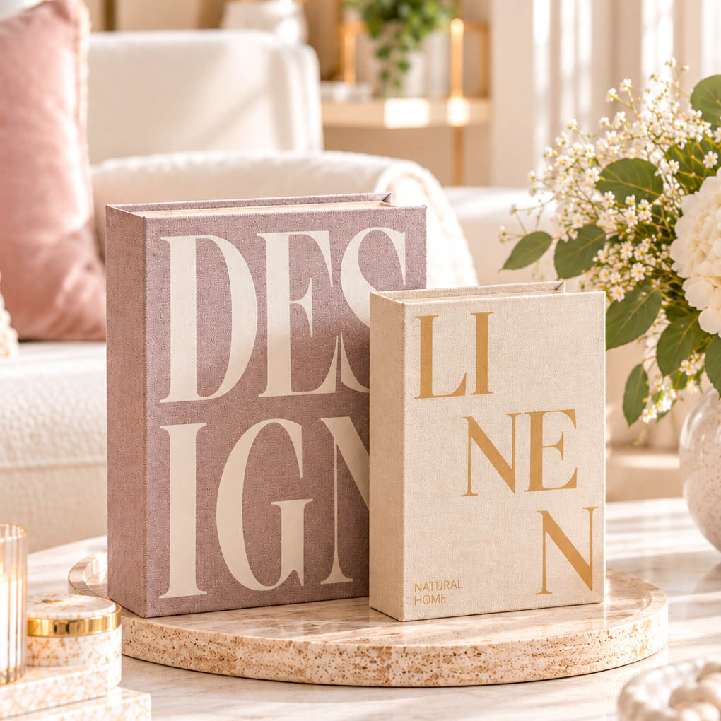 Natural Home Book Storage Boxes