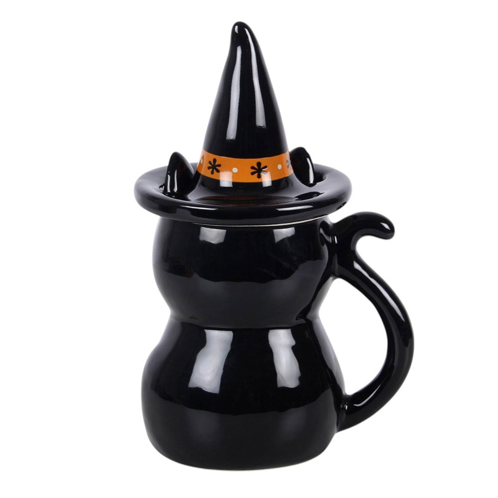 Frightful Folk Black Cat Lidded Mug