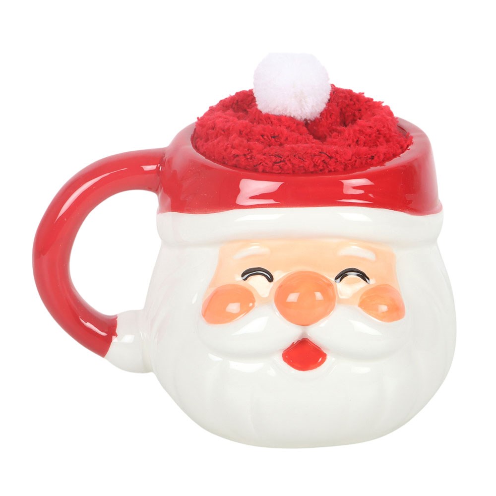 Jolly Santa Christmas Mug & Socks Set