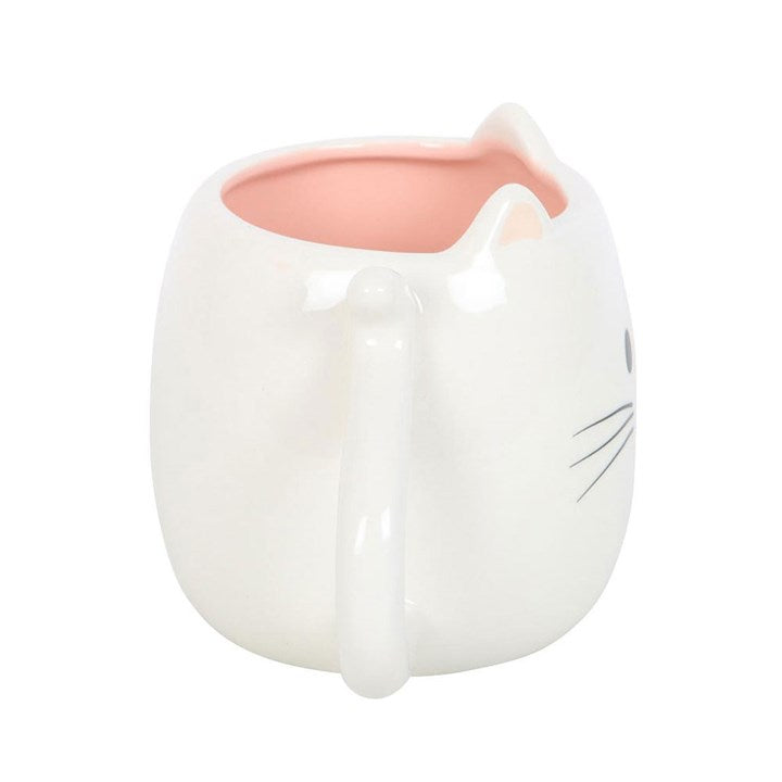 White Cat Shaped mug