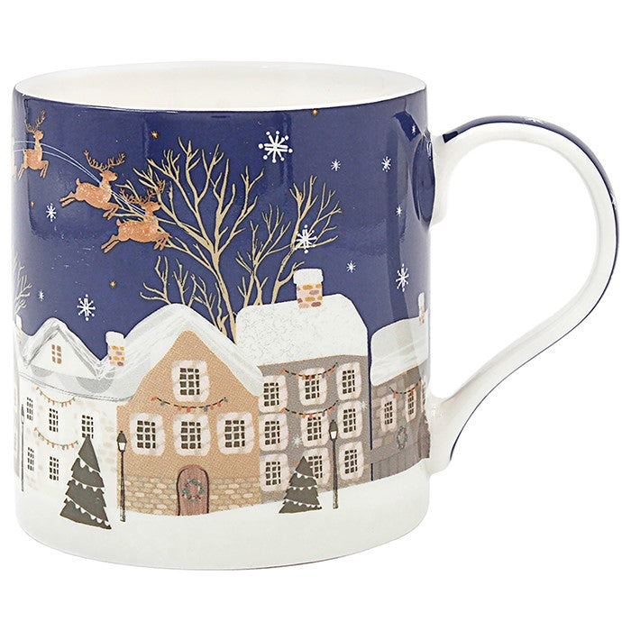 Tinsel Town Blue Christmas Mug