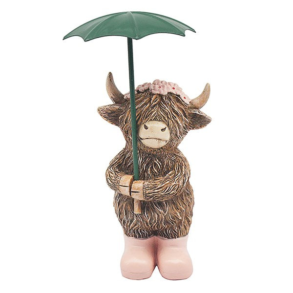 Rainy Days Girl Highland Cow