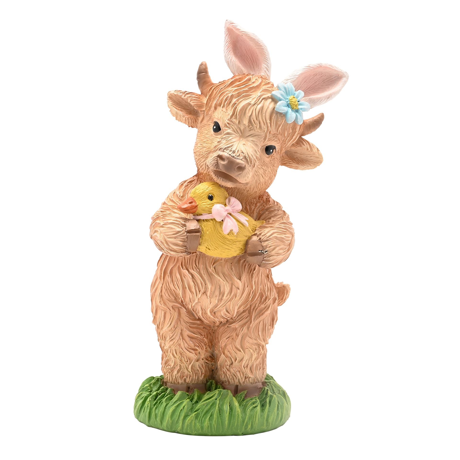 Easter Standing Highland Cow Figurine