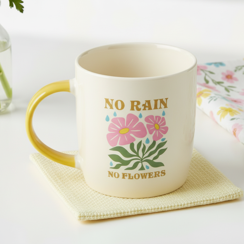No Rain, No Flowers Mug