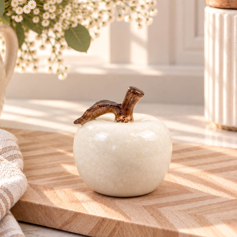 Natural Glazed Apple Ornament