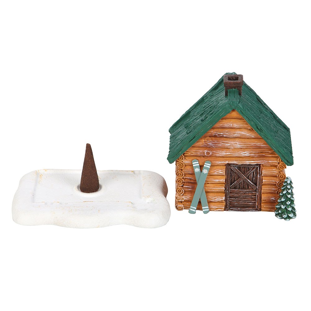 Cabin Ski Chalet Incense Cone Burner