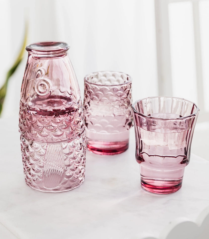 Pink Fish Stacking Drinking Glasses