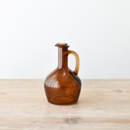 Dark Amber Oil/Vinegar Glass Bottle