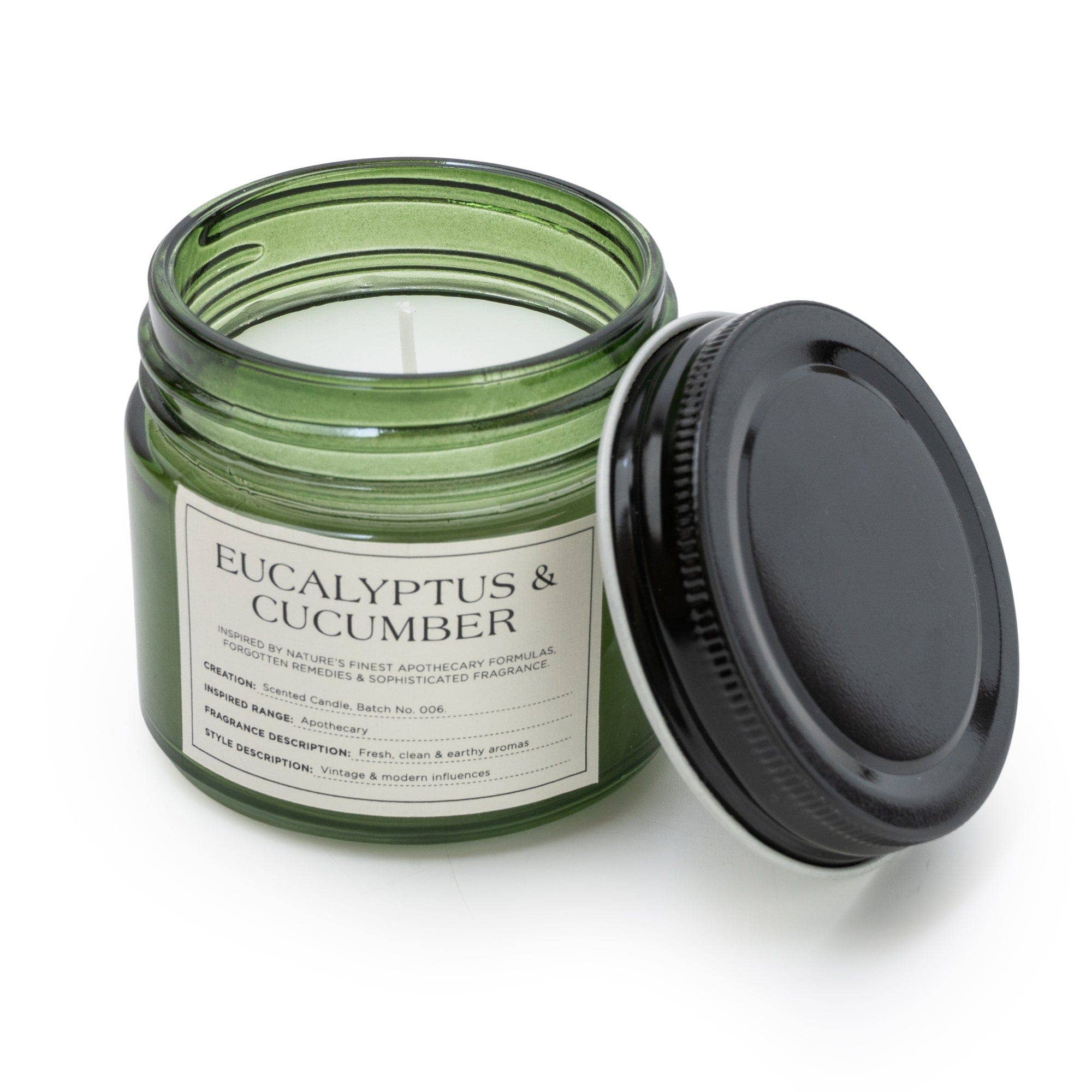 Eucalyptus & Cucumber Small Glass Jar Candle
