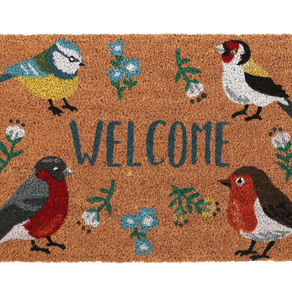 British Garden Birds Natural Doormat