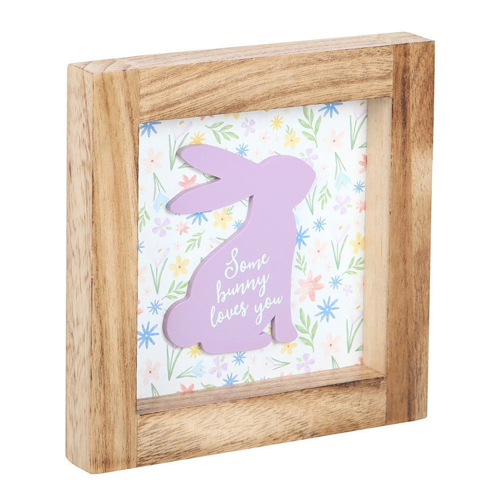Some Bunny Loves You Floral Sign
